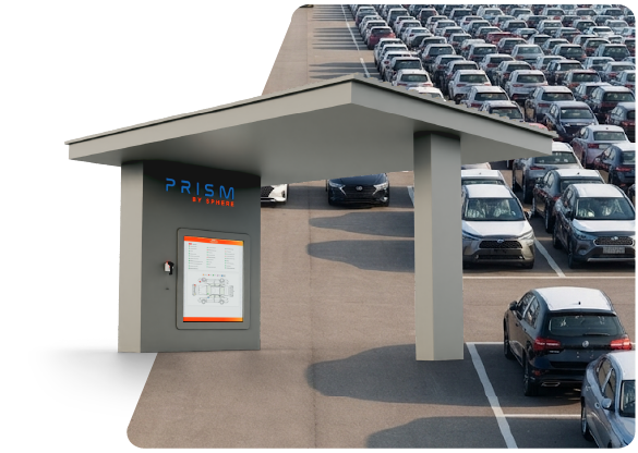 PRISM KIOSK vehicle identification module in a vehicle yard