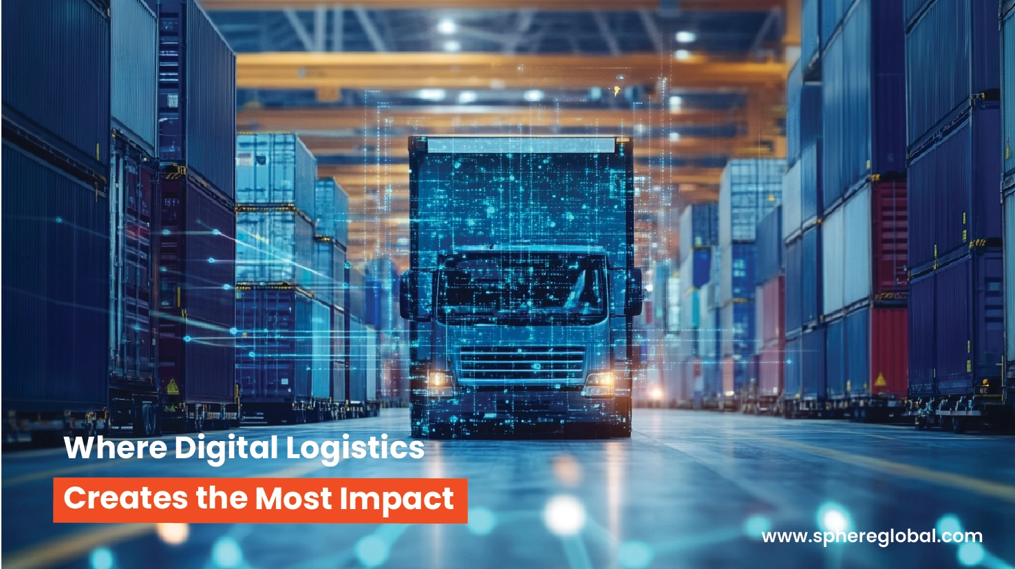 Digital logistics operations with connected transport and container yard visibility